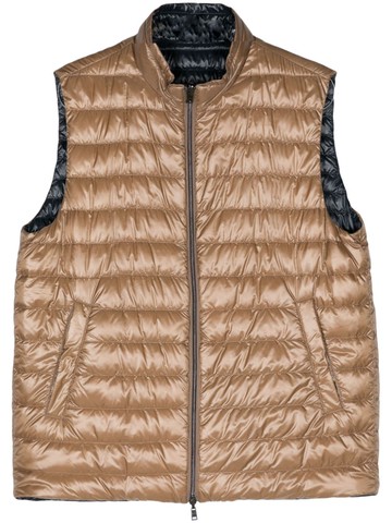 Herno - reversible down gilet - men - Down/Polyamide/Polyamide - 50 - Neutrals