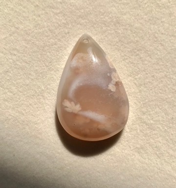 馬達加斯加 櫻花瑪瑙 油畫意景 成形花吊墮 吊咀 Flower agate