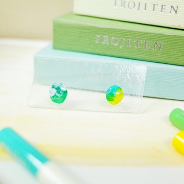 節氣 大暑 手繪貼耳耳環 耳針/耳夾