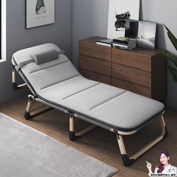 午休折疊床躺椅  折疊床單人辦公室午睡神器簡易午休床加固便攜家用陪護行軍床躺椅