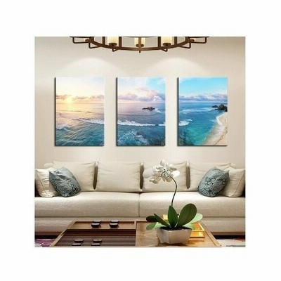 アートパネル 美しい海 40 60cm 3枚セット インテリア キャンバス 油彩 絵画 壁掛け 風景 装飾 モダン おしゃれ 人気 8色 通販 Lineポイント最大get Lineショッピング