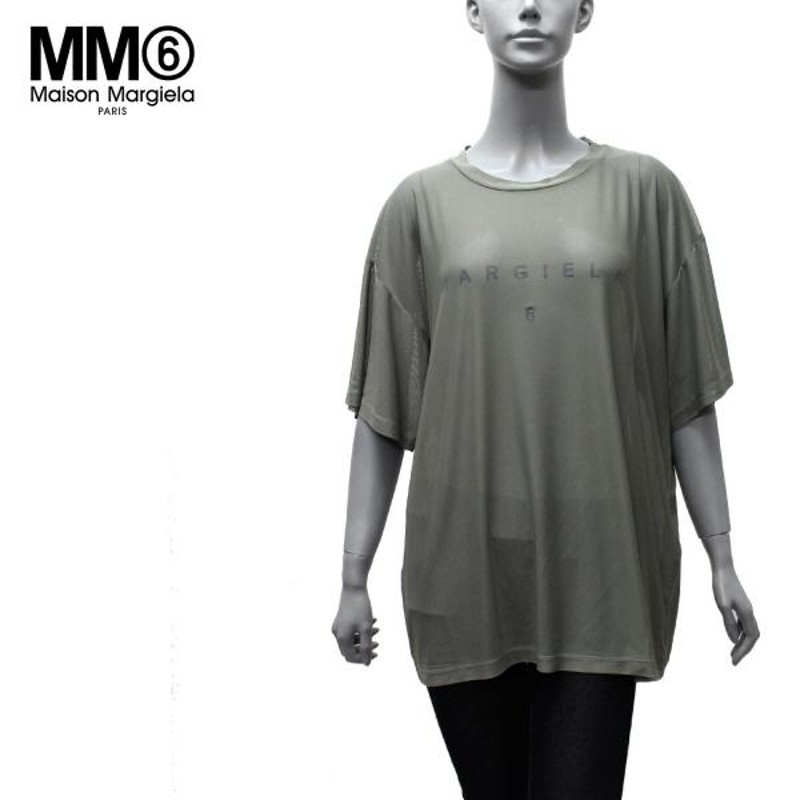 エムエムシックス MM6 Maison Margiela レディース ロゴ入り メッシュT