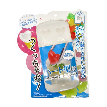 PEARL LIFE 珍珠金屬 矽膠立體製冰模  10.5 x 21.5 x 2.5cm  愛心  1個