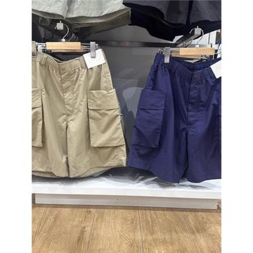 日單夏季合作款男裝女裝尼龍多口袋工裝短褲寬松休閑時尚467159