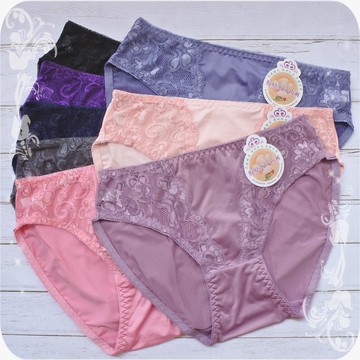 適合L~XL 柔情緹花網紗三角褲(建議26~32腰)柔順透氣舒適 加大女生內褲 性感內褲女內褲配褲 3406 K3406
