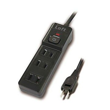 【EC】 居家工業風 2P1切3插節能安全延長線 黑色 LL-755S-6
