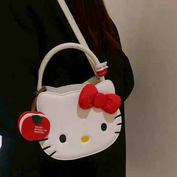SANRIO HELLO KITTY 蘋果 大臉手提包 斜背 凱蒂貓 送禮 可愛
