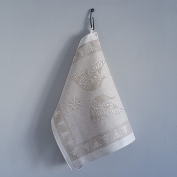 提花亞麻毛巾 3 IN SET 鳥護身符