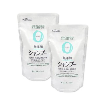 (2袋超值組)日本KUMANO熊野油脂-Pharmaact Zero無添加洗髮精補充包450ml/袋(植物性修護洗髮水,胺基酸滋潤柔順潔髮液,頭皮去味凝露,0香料色素防腐劑)