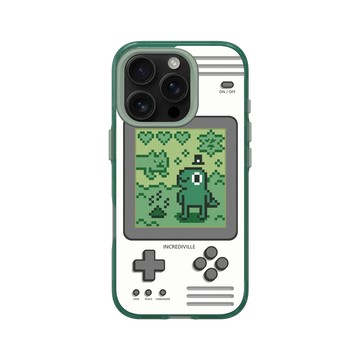iPhone 16 Pro Clear 憂墨綠 - 怪奇事物所 Incrediville - 8-bit所長飼育家