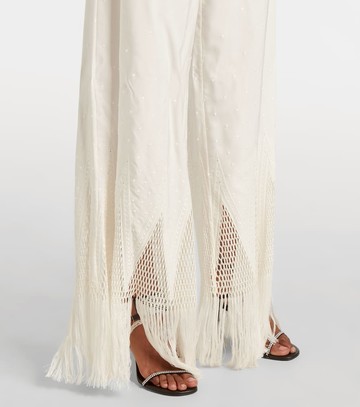 Stella McCartney Fringed wide-leg pants