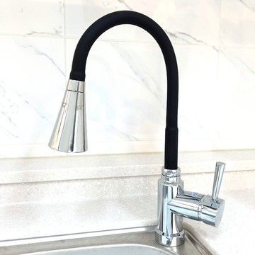 單孔眼鏡蛇高級款廚房水龍頭 DK-190  1組  黑色