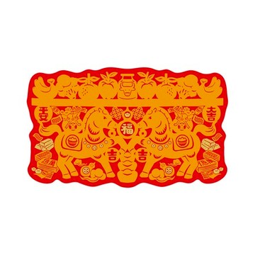 佳墨玻璃靜電貼-招財納福 ESG25-02