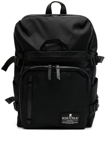 Makavelic - Chase Square Box zipped backpack - men - Calf Leather/Polyester - One Size - Black
