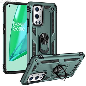 一加OnePlus9Pro鎧甲機器人金屬質感車載指環支架手機殼磨砂硅膠
