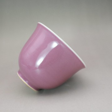 景德鎮建國瓷廠 紫紅釉主人杯 小茶杯 古玩古董仿古陶瓷器收藏品
