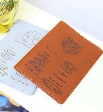 你的旅遊型人格 | 地球圖案旅行護照套 6款顏色及可自定選項訂製
