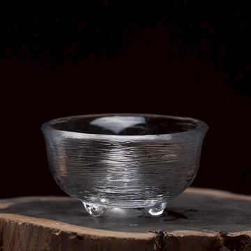 三足耐熱玻璃杯品茗杯功夫茶杯小酒杯厚實高硼硅不燙手個性主人杯