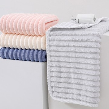 TengYue買一送一 超吸水珊瑚絨雲朵果凍條浴巾 吸水浴巾 珊瑚絨浴巾 椰椰奶條浴巾