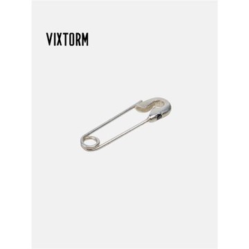 Pin / 別針925純銀耳釘 VIXTORM原創設計 鑲石簡約回形耳環