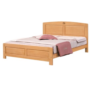 【文創集】莎路卡 歐風5尺雙人實木床台(不含床墊)-158x195x88cm免組