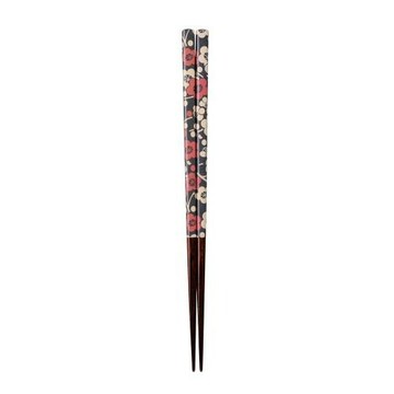 【WUZ屋子】日本 KAWAI 復古和紙花色筷子-梅 (黑)