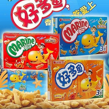 【日系報馬仔】韓國 好麗友 好多魚 餅乾 90g 小魚 烤蝦 海苔 烤雞 零食 團購 造型餅乾 家庭號 D919603