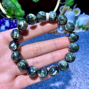 【Paiya 派亞】綠龍晶素圈手串圓珠百搭紫龍晶綠色手鏈