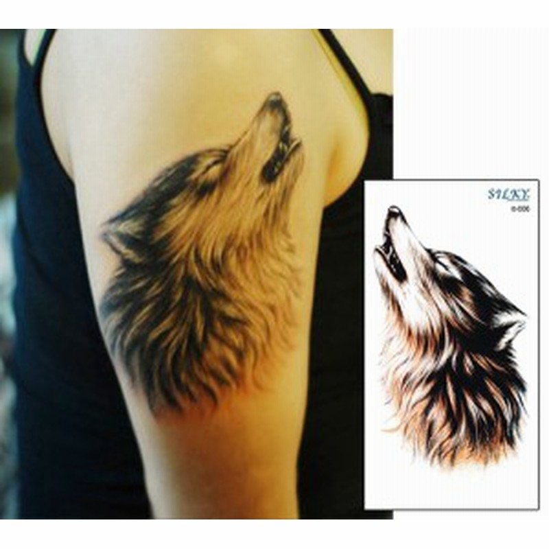 Q 貼るtatoo ウルフ 狼 防水防汗で長持ち 日本未発売デザイン タトゥーシール 大きい サイズ メール便配送 タトゥー 海 タト 通販 Lineポイント最大1 0 Get Lineショッピング