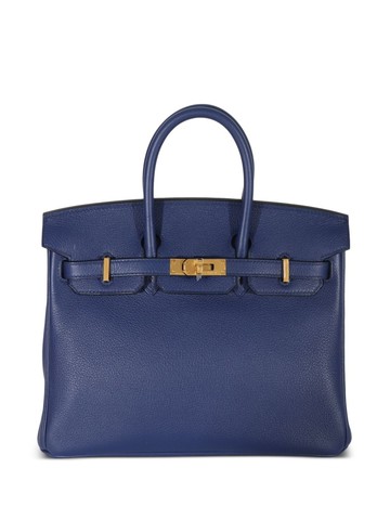 Hermès Pre-Owned - 2021-2022 Birkin 25 GHW handbag - unisex - Leather - One Size - Blue