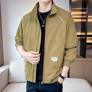 美式機能工裝外套男高級感痞帥立領上衣春秋戶外沖鋒衣飛行員夾克