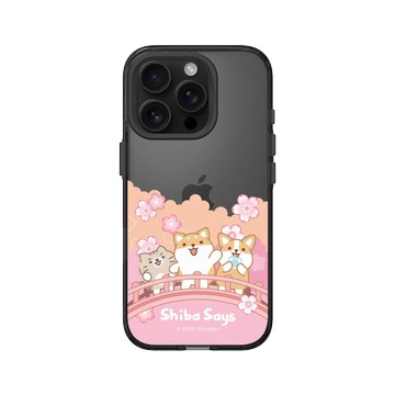 iPhone 16 Pro Clear (相機按鈕) 酷墨灰 - 柴語錄 Shiba Says - 賞櫻小確幸