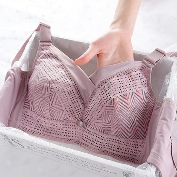 全罩杯超薄款大碼文胸無鋼圈大胸顯小內衣防下垂收副乳胸罩女夏季