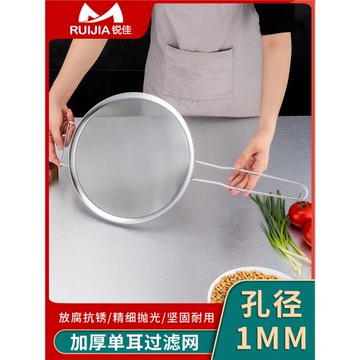 不銹鋼漏網過濾網篩豆漿果汁漏勺廚房濾油渣油格笊籬撈勺密濾網勺