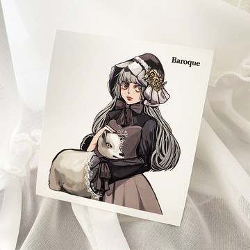 Lucia - 棕色貼紙 (春夏秋冬) 人物貼紙 女孩貼紙