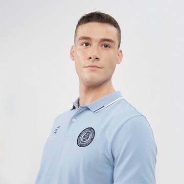 GIORDANO 男裝彈力刺繡POLO衫 - 89 永恆藍