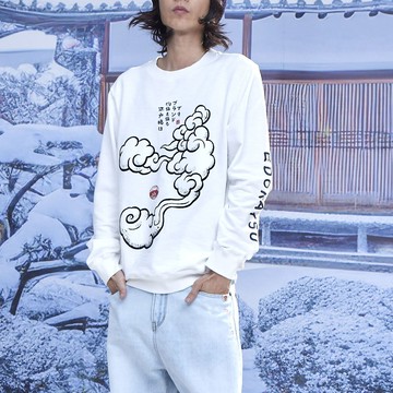 江戶勝｜男裝｜經典雲海長袖T恤