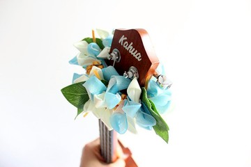 尤克里里专用的缎带饰品 烏克麗麗 尤克里里背带 番紅花 吉他吊飾