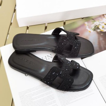 叁貓叔 平底拖鞋女夏季外穿2023年新款平跟海邊沙灘拖鞋法式時尚