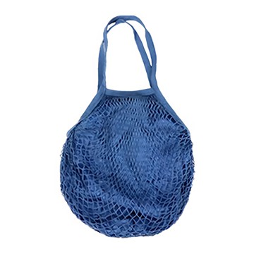 OMORY 編織網狀購物袋 環保袋 耐磨 透氣 柔軟  寶藍色  63 x 35cm