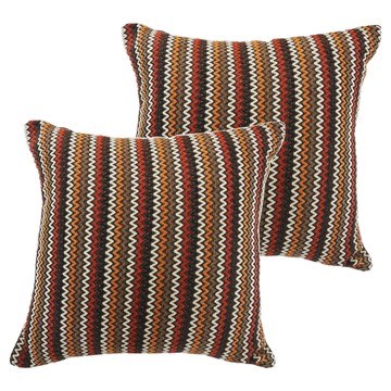 J&N 異國風情採紋抱枕 2個 Set 60 x 60cm 橘色 + 灰色