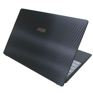 【Ezstick】MSI Modern 14 B10 筆電機身貼｜黑色卡夢紋｜上蓋+鍵盤週圍+底部貼｜