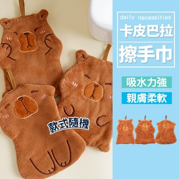 現貨 可愛水豚擦手巾 可掛式擦手巾 珊瑚絨擦手巾 擦手巾 擦手巾 可掛式 加厚擦手巾 擦手毛巾【H510】