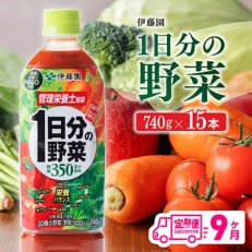  伊藤園 1日分の野菜ペットボトル 740g×15本(川南町)全9回