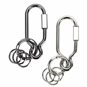 Chemistry_Boys - 韓國 A3107 鈦鋼多功能 扣環 鑰匙圈 (二色)