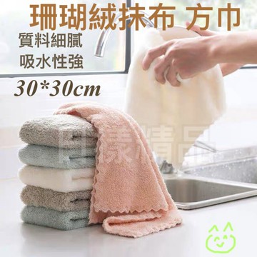 《日樣》珊瑚絨布不沾油吸水抹布 不沾油抹布 洗碗布 吸水性佳 拭布 洗碗布 毛巾 擦手巾 加厚抹布 家用抹布 現貨