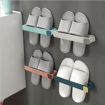 浴室拖鞋置物架 免打孔掛壁式鞋架多層節省空間置物衛生間掛鉤