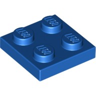 薄板磚 2x2 藍色 3022