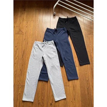 外貿日單 春夏輕薄透氣棉毛圈男女情侶衛褲長褲直筒運動休閑褲