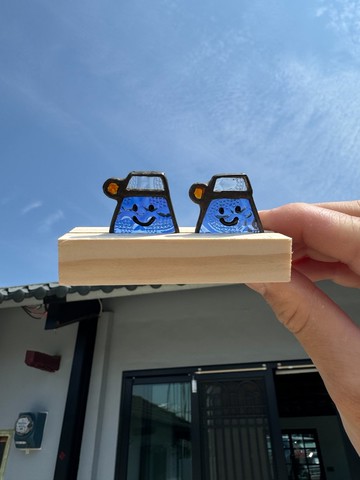 海棠花 富士山 耳環